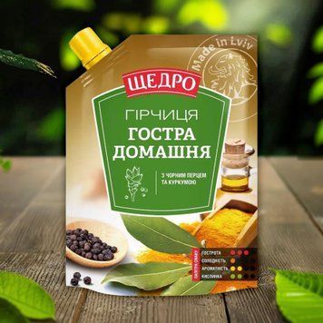 Гірчиця Гостра домашня д/п 120г Щедро 9/11952 фото