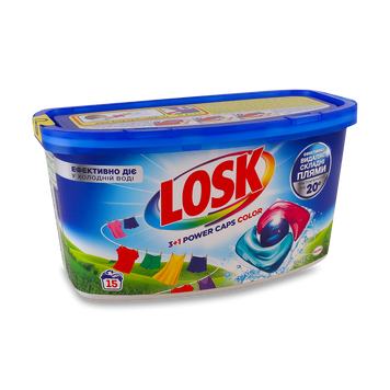 Капсули для прання Power Caps Color 15шт LOSK 07/27146 фото