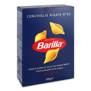 Макарони CONCHIGLIE RIGATE №93 к/у 500г Barilla 9/40620 фото