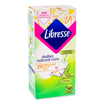 Прокладки щоденні Normal 20шт Libresse Natural Care Pantyliners 06/156 фото