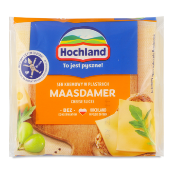 Сир пл з Маасдамом 40% тост в/уп 130г Hochland Польща 2/4800 фото