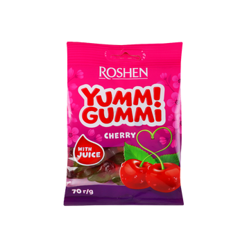 Цук-ки Yummi Gummi Cherry желейні м/у 70г Рошен 1/19927 фото