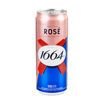 Пиво Kronenbourg 1664 Blanc Rose з/б 0,33л 4/23242 фото