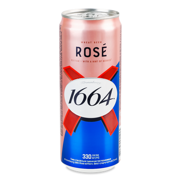 Пиво Kronenbourg 1664 Blanc Rose з/б 0,33л 4/23242 фото