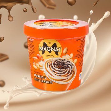 Морозиво Магнат Peanuts&Salty Caramel ст 350гХладик 2/9900 фото