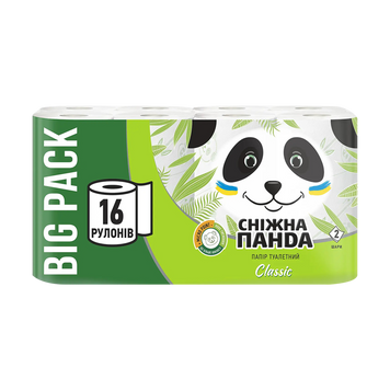 Туал папір Класік 16шт Сніжна панда 05/30672 фото