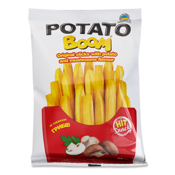 Картопляні палички POTATO BOOM з грибами 50г ДКХК 9/19607 фото