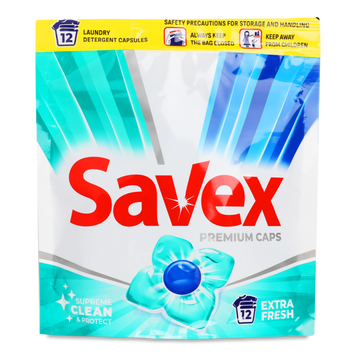 Капсули для прання super capsextra fresh 12шт Savex 07/25348 фото