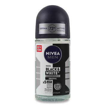 Антиперспірант Чорне/біле Невидим чоловічий рол 50мл NIVEA 09/53 фото