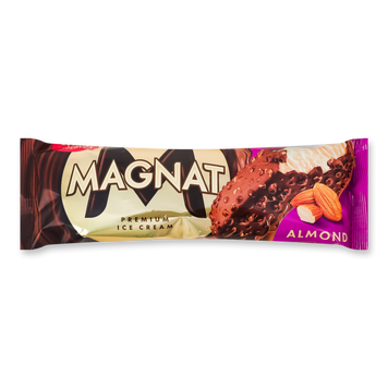 Морозиво Магнат Almond з мигдалем 8% в мол. шоколаді 75г Хладик 2/9226 фото
