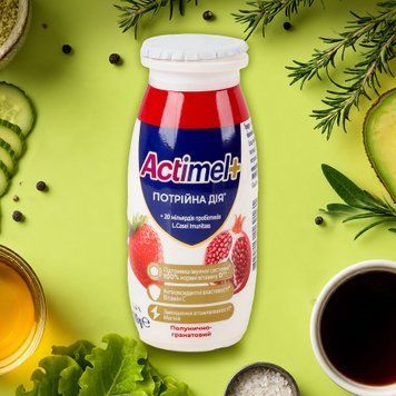 Actimel кисломол 1,4% полунично-гранатовий 100г DANONE 2/9560 фото