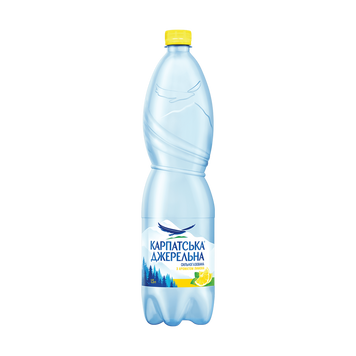 Мінеральна вода Карпатська Джерельна з лимоном газ пет 1,5л 9/33929 фото