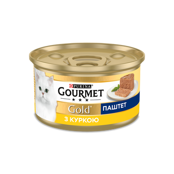 Корм для котів паштет з куркою з/б 85г Gourmet Gold 39/707 фото