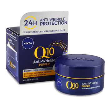 Крем для обличчя ніч Проти зморшок нічний Q10 Power 50мл NIVEA 08/37983 фото