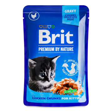 Корм для кошенят курка 100г Brit Premium 39/3768 фото