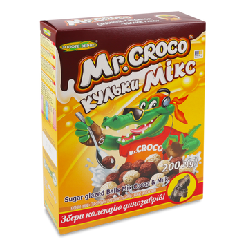 Сніданок готові кульки Мікс какао/молоко Mr. Croco м/у 200г Зол зерно ДКХК 9/19612 фото