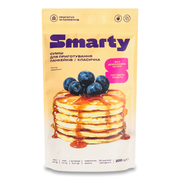 Cуміш для панкейків б/д цукру класична д/п 200г SMARTY 9/40029 фото