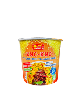 Каша кускус ш/п томат/базилік/яловичина склянка 80г Golden Dragon 9/39783 фото
