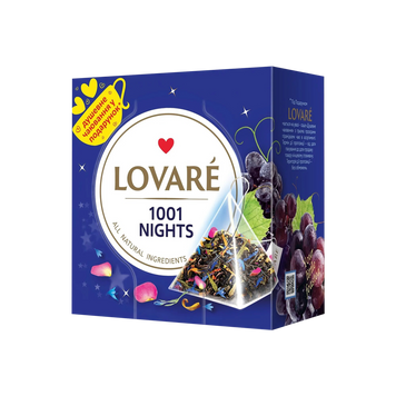 Чай чорно-зелений пірамідки к/у 1001 Nights 15*2г Lovare 7/8999 фото