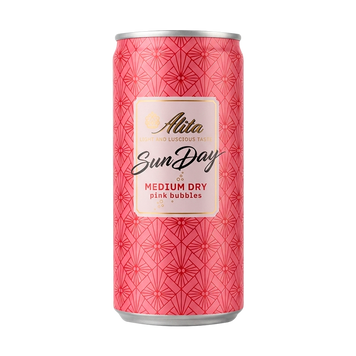Напій винний ігристий Alita Sun Day Medium Dry Pink рожевий напівсухий, 0,2 л 4/15937 фото