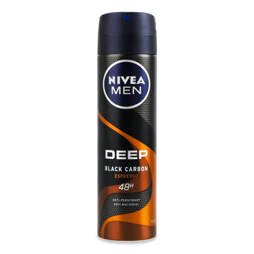 Антиперспірант чол Deep Black Carbon спрей 150мл NIVEA 08/37413 фото