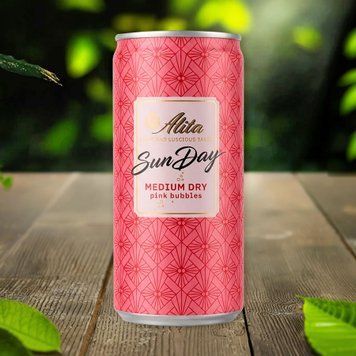 Напій винний ігристий Alita Sun Day Medium Dry Pink рожевий напівсухий, 0,2 л 4/15937 фото