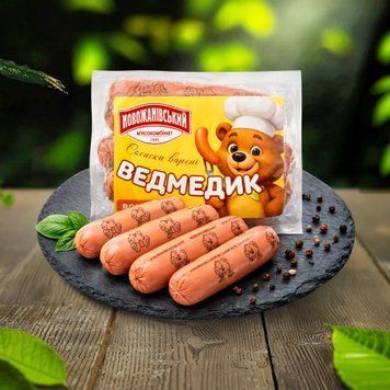 Сосиски Ведмедик в/ґ Новожанівський МК Україна 16/4247 фото