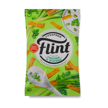 Сухарики пшен сметана/зелень м/у 60г Flint 9/20602 фото