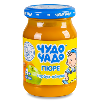 Д-Х Пюре гарбуз/яблуко з/цук ск 170г Чудо-Чадо ОКЗДХ 6/1784 фото