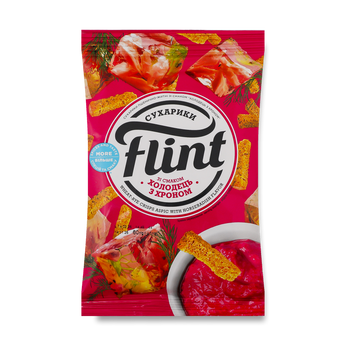 Сухарики пшен холодець/хрін м/у 60г Flint 9/20603 фото