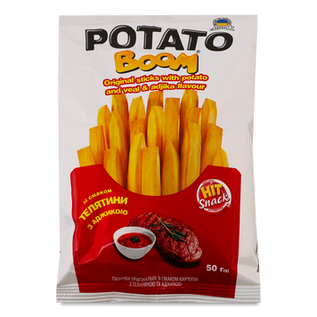 КартопЯні палички POTATO BOOM з телят. та аджикою 50г ДКХК 9/19619 фото