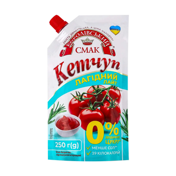 Кетчуп Лагідний Лайт д/п 250г Королівський Смак 9/41190 фото