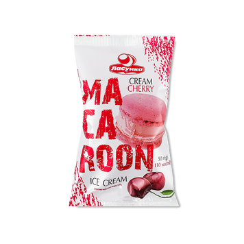 Морозиво Macaroon cream-cherry сендвіч 50г Ласунка 2/10039 фото