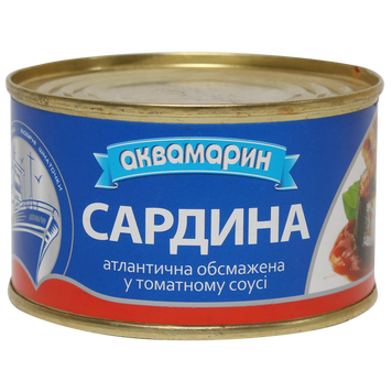 Сардина атл обсмаж т/с з/б б/кл 230г Аквамарин 9/0948 фото