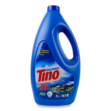 Гель д/прання кольор та біле их речей High-Power Mountain spring 5л Tino 07/25944 фото