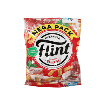 Сухарики пшенично-житні &laquo;Бекон&raquo; 100 г (110 г) Flint 9/22945 фото