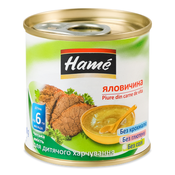 Д-Х Пюре яловичина 100г HAME 6/21 фото