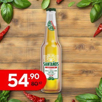 Пиво Santanos Tequila-Lime світле 0,33 л 4/24421 фото