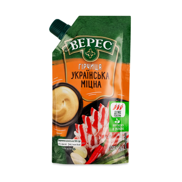 Гірчиця Українська міцна д/п 120г Верес 9/23489 фото