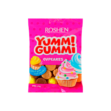 Цукерки Yummi Gummi CupCakes желейні м/у 70г Рошен 1/15537 фото