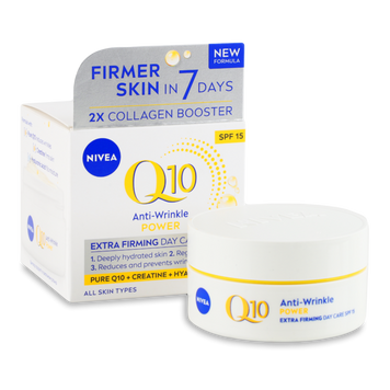 Крем для обличчя денний Q10 від зморшок SPF 15 50мл NIVEA 09/81287 фото