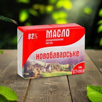 Масло &laquo;Екстра&raquo; 82% 180 г Новобаварське 2/9301 фото