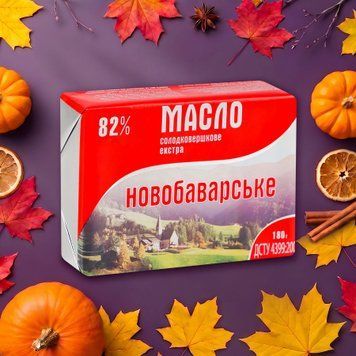 Масло &laquo;Екстра&raquo; 82% 180 г Новобаварське 2/9301 фото