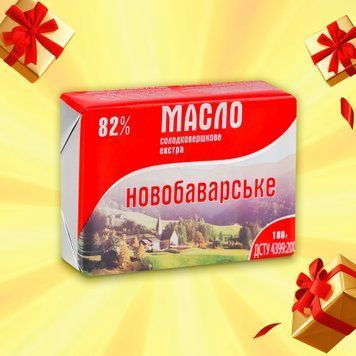 Масло &laquo;Екстра&raquo; 82% 180 г Новобаварське 2/9301 фото