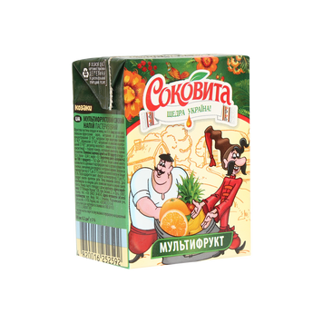 СОКОВИТА Мультифрукт тропік соковий н-к т/п 0,2л 9/5360 фото