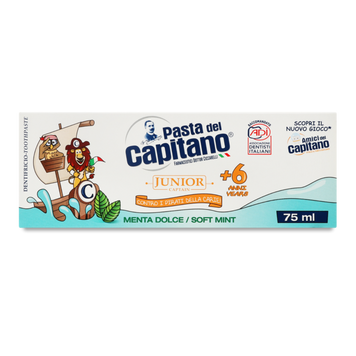 Зубна паста дитяча Солодка м'ята 6+ 75мл Pasta del Capitano 07/20236 фото
