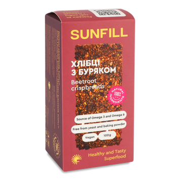 Хлібці з буряком м/у 100г Sunfill 9/29794 фото