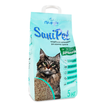 Наповнювач бентоніт дрібний 5кг Sani Pet 39/4856 фото
