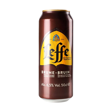 Пиво Бельгія LEFFE Brune з/б 0,5л 4/8248 фото