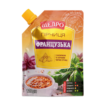 Гірчиця французька д/п 120г Щедро 9/25278 фото